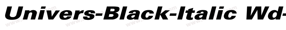 Univers-Black-Italic Wd字体转换
